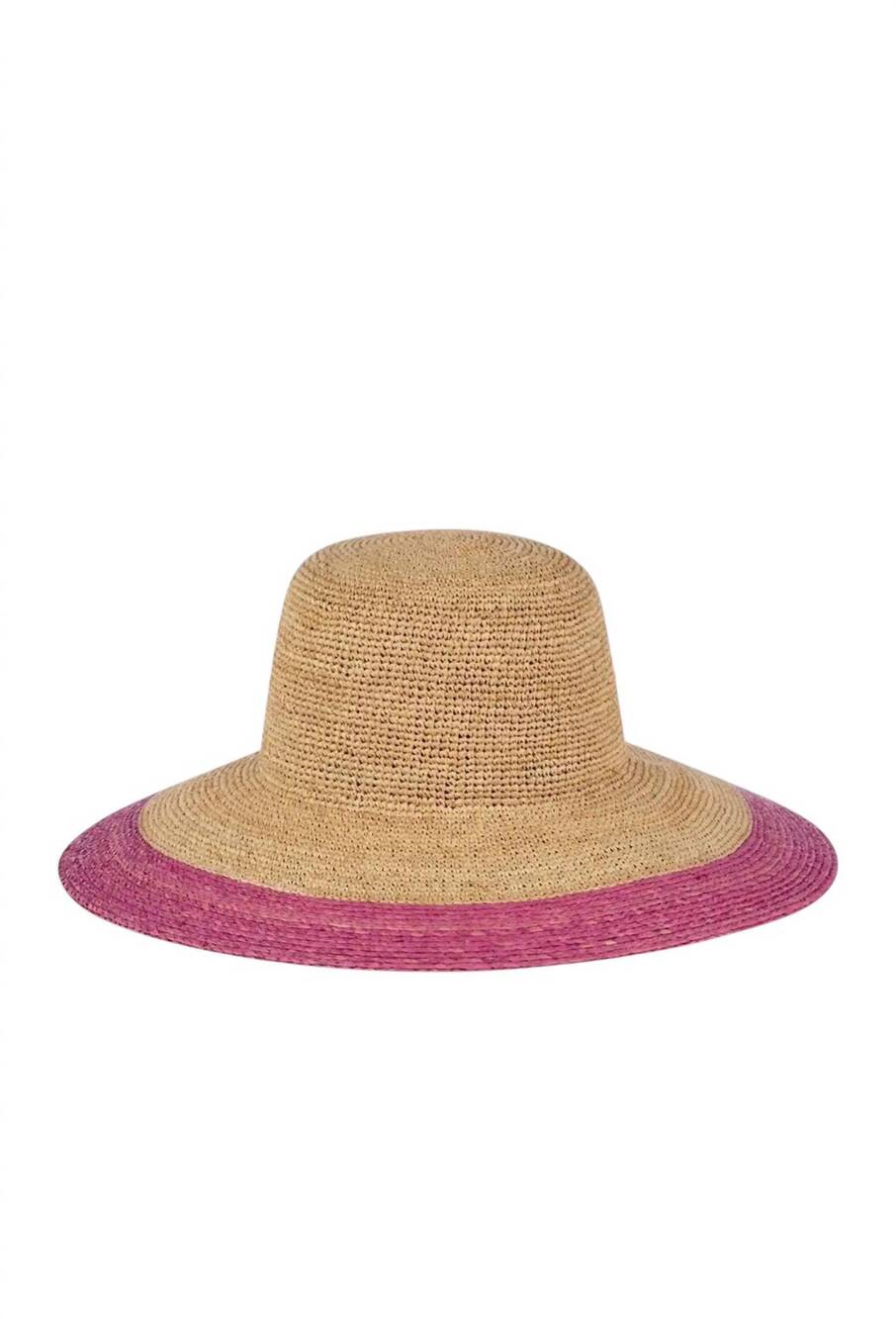 NEW FLORABELLA women's lucia hat in natural/lilac